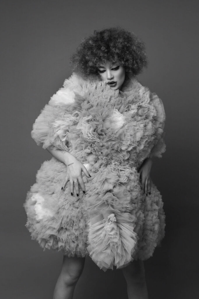 Smoke and Pearl Cloud Mini Dress - Image 4