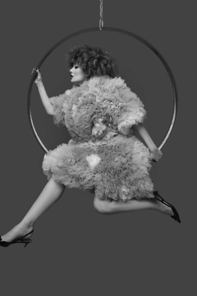 Smoke and Pearl Cloud Mini Dress - Image 3