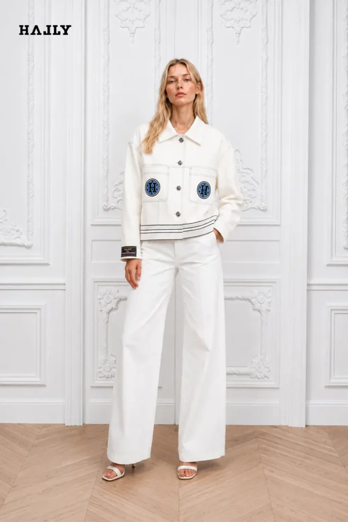 Short Linen Jacket with Signature Horse Embroidery - Image 3